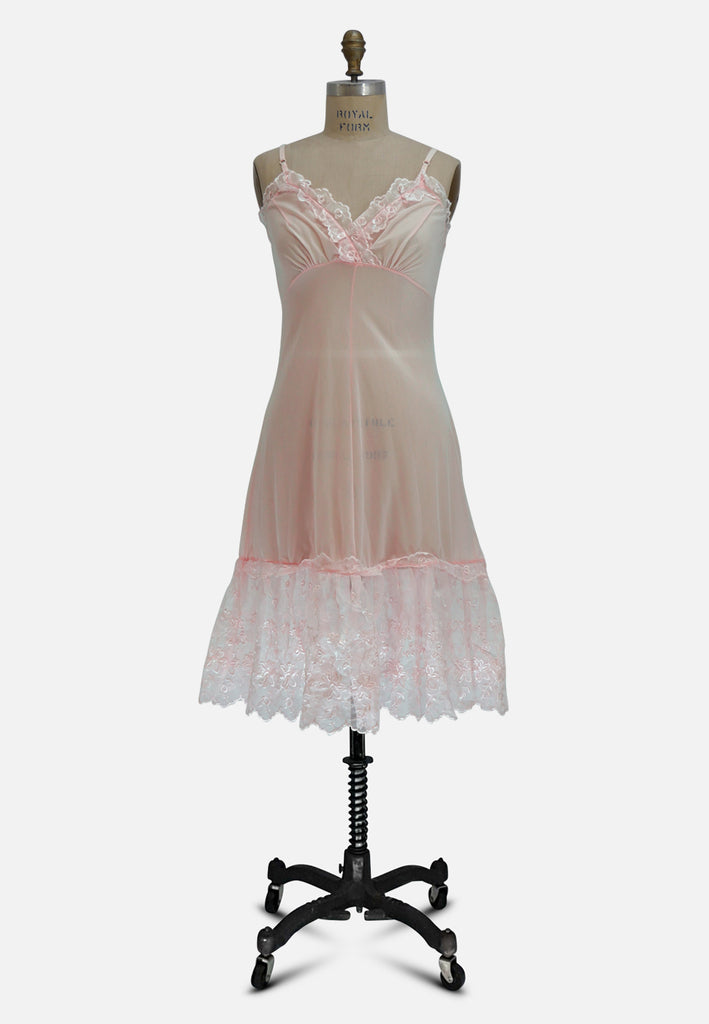 Vintage Clothing - Powderpuff Pink Petticoat - Painted Bird Vintage Boutique & The Aviary - Lingerie