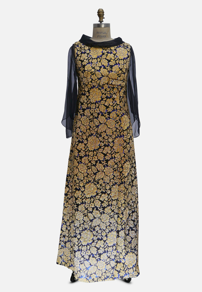Vintage Clothing - Golden Loveliness Dress - Painted Bird Vintage Boutique & The Aviary - Dresses