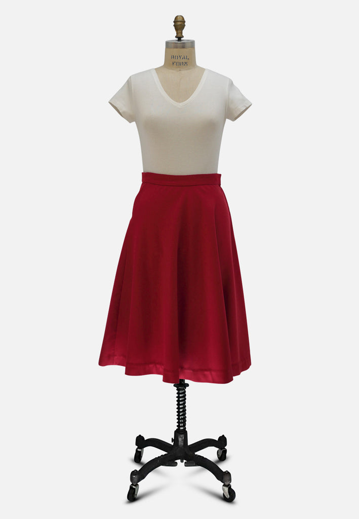 Vintage Clothing - Ruby Cotton Skirt - Painted Bird Vintage Boutique & The Aviary - Skirt