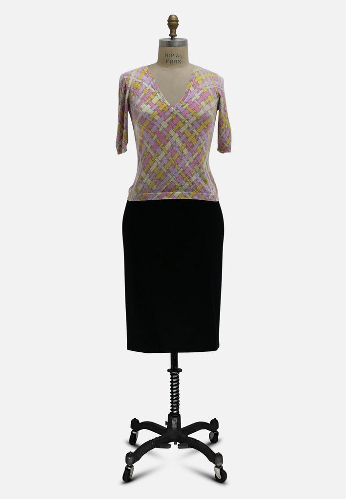 Vintage Clothing - Sorbet Check Knit - Painted Bird Vintage Boutique & The Aviary - Knit