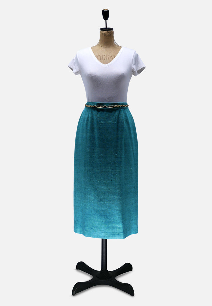 Vintage Clothing - Perfection Teal Skirt - DESIGNER 'VIP' - Painted Bird Vintage Boutique & The Aviary - Skirts
