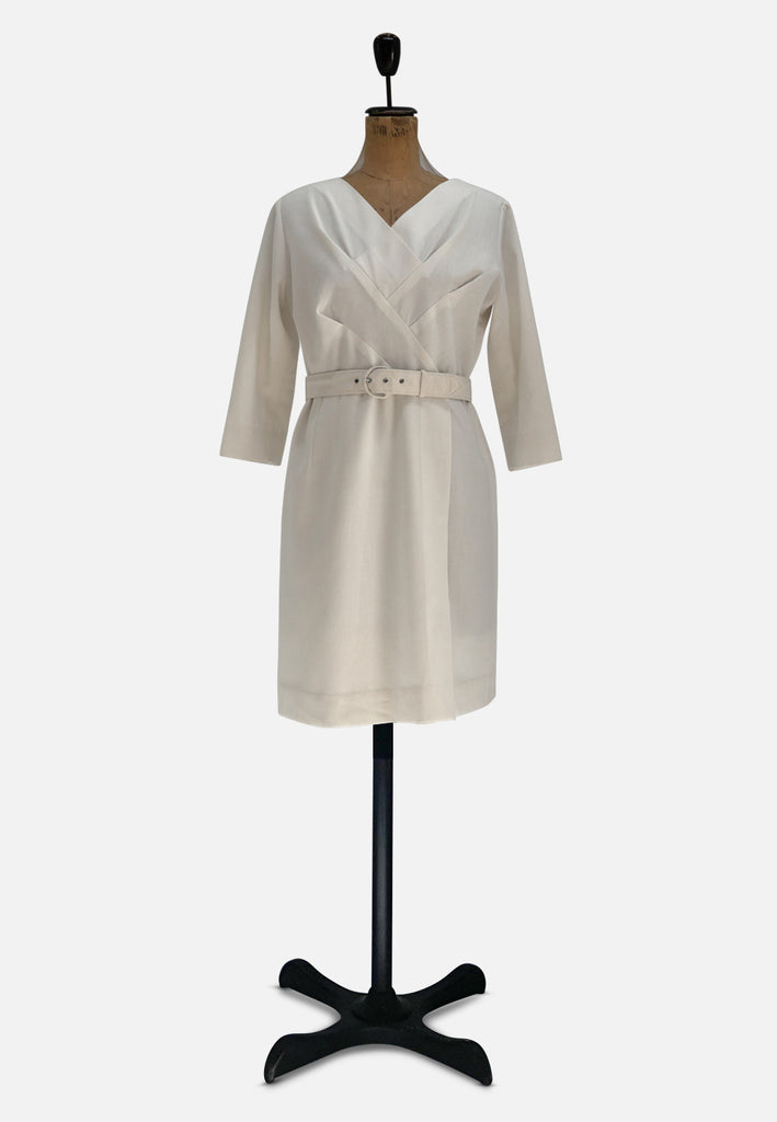 Vintage Clothing - Perfect Cream Dress - Painted Bird Vintage Boutique & The Aviary - Dresses