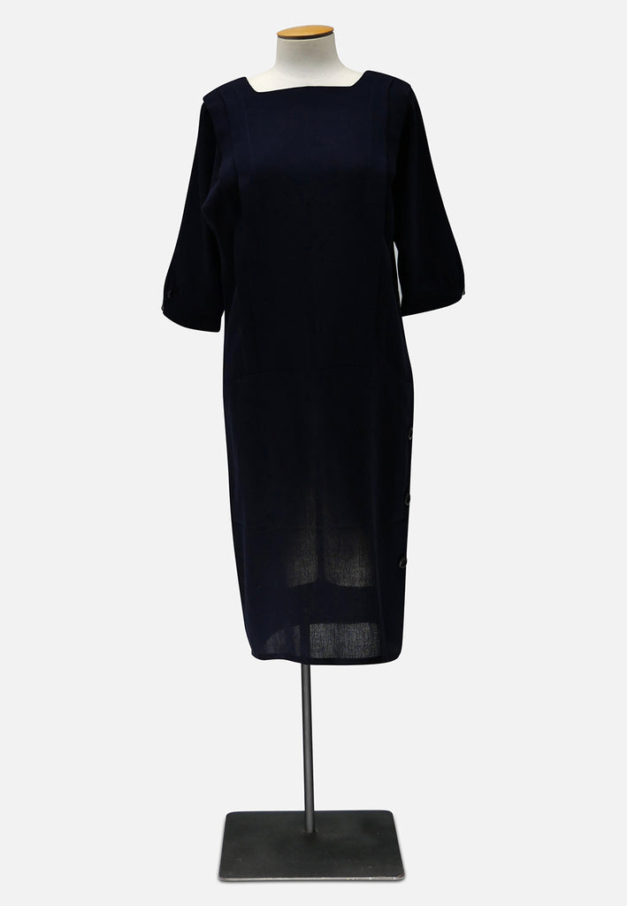 Vintage Clothing - Deepest Blue Dress ND - Painted Bird Vintage Boutique & The Aviary - Dresses