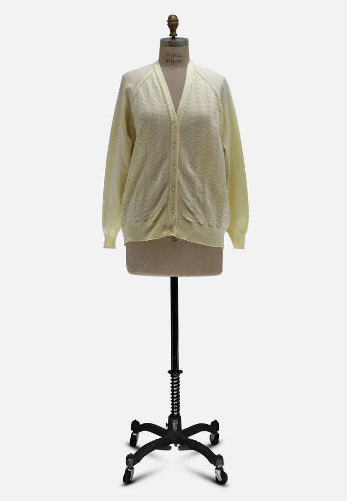 Vintage Clothing - Lemon Cardi 'VIP' - Painted Bird Vintage Boutique & The Aviary - Knit