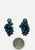 Vintage Clothing - Blue Bobbly Earrings 'VIP' ND - Painted Bird Vintage Boutique & The Aviary - Earrings