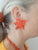 Vintage Clothing - Orange Starfish Earrings 'VIP' - Painted Bird Vintage Boutique & The Aviary - Earrings
