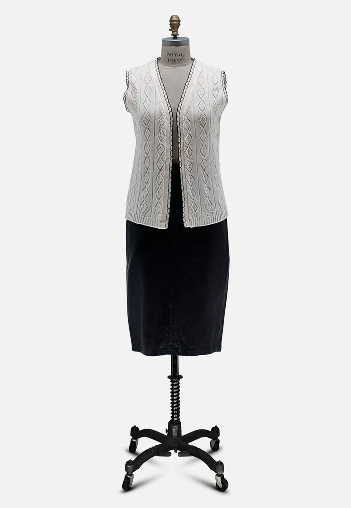 Vintage Clothing - Scallop Detail Vest - Painted Bird Vintage Boutique & The Aviary - Waistcoat