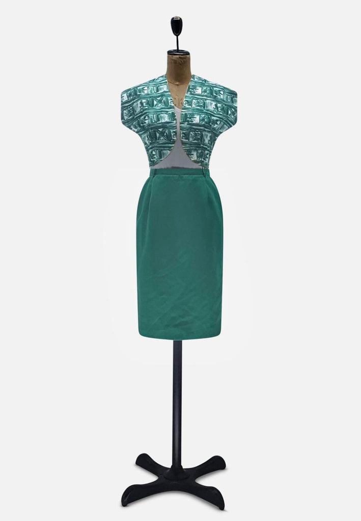 Vintage Clothing - Bolero Greentastic Jacket - Painted Bird Vintage Boutique & The Aviary - Coats & Jackets