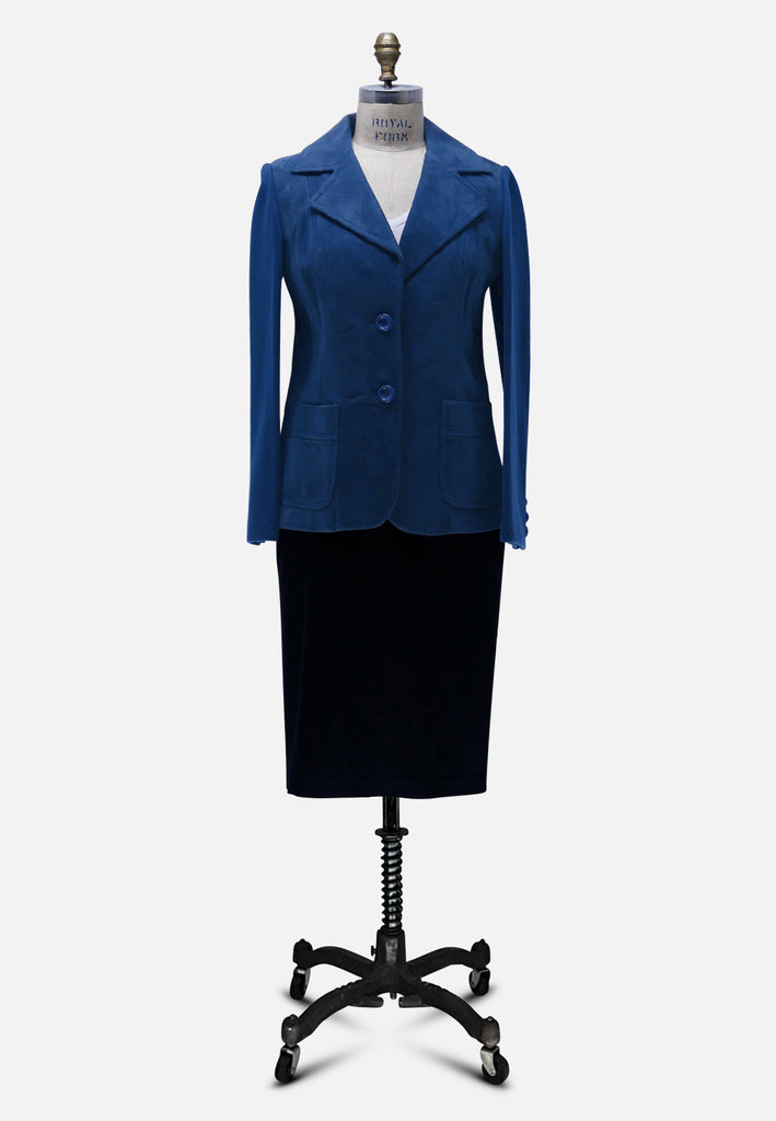 Vintage Clothing - Suede Sensation In Teal 'VIP' - Painted Bird Vintage Boutique & The Aviary - Jacket