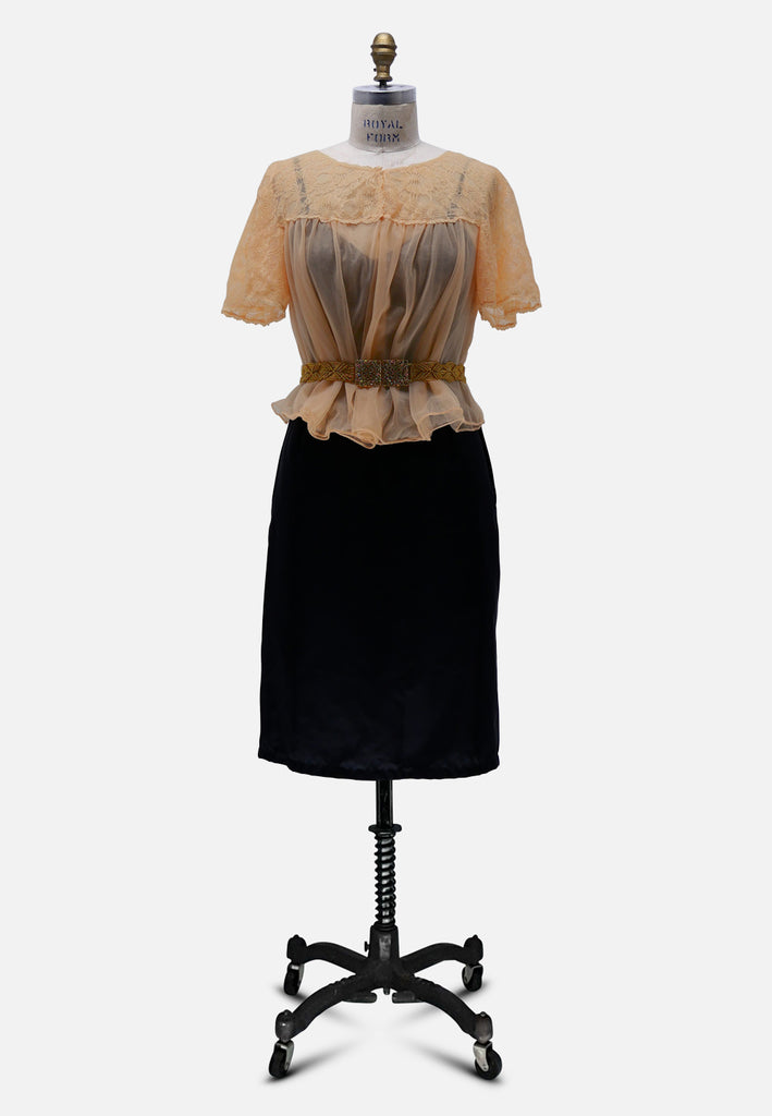 Vintage Clothing - CV Peachy Lace Lingerie 'VIP' NOT DONE - Painted Bird Vintage Boutique & The Aviary - Lingerie