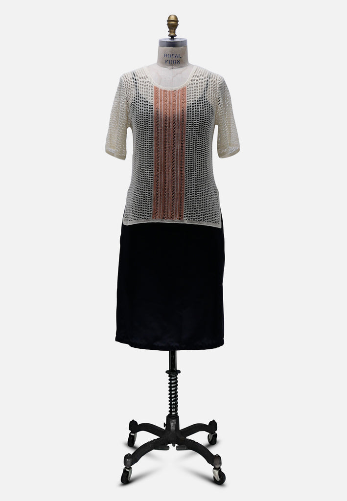 Vintage Clothing - CV Orange Crochet Knit 'VIP' NOT DONE - Painted Bird Vintage Boutique & The Aviary - Shirts & Tops