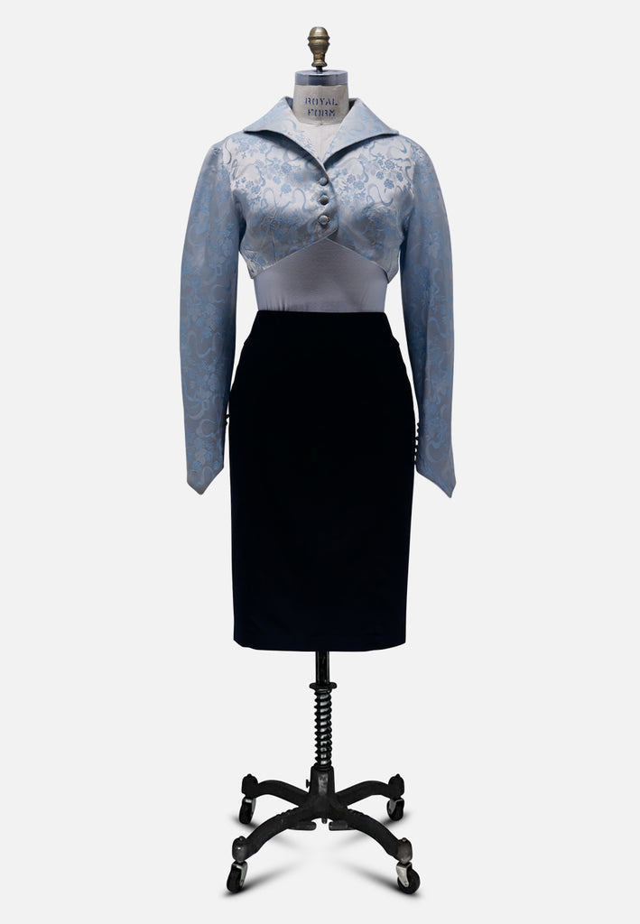 Vintage Clothing - Charming Damask Bolero 'VIP' ND - Painted Bird Vintage Boutique & The Aviary - Coats & Jackets