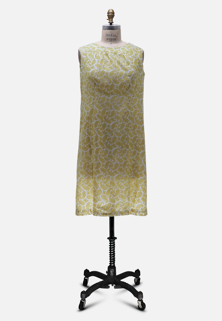 Vintage Clothing - Chartreuse N Paisley 'VIP' - Painted Bird Vintage Boutique & The Aviary - Dresses