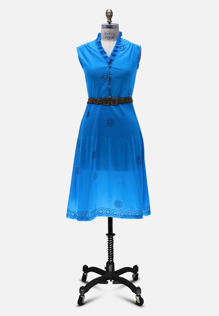 Vintage Clothing - Striking Teal Dress 'VIP' - Painted Bird Vintage Boutique & The Aviary - Dresses