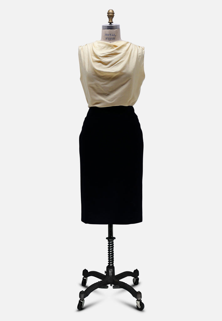 Vintage Clothing - Silk Draping Blouse 'VIP' - Painted Bird Vintage Boutique & The Aviary - Blouse