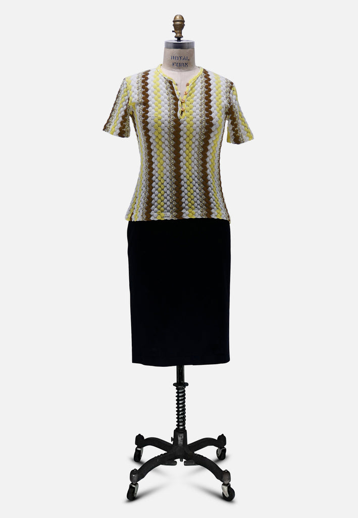 Vintage Clothing - Burnt Lemon Knit 'VIP' - Painted Bird Vintage Boutique & The Aviary - Knit