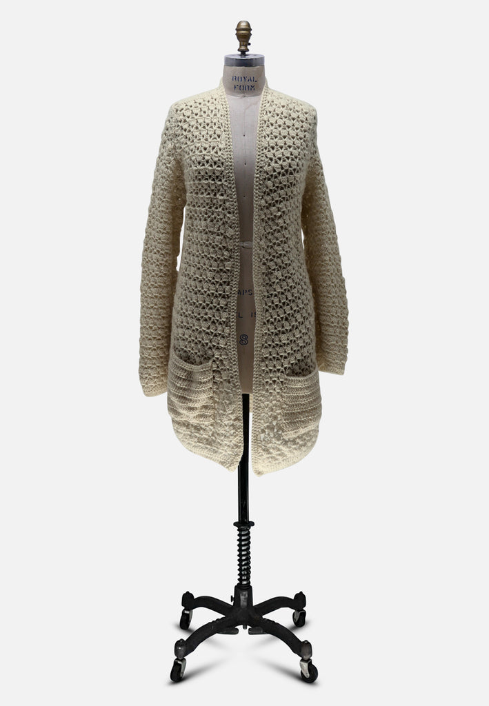 Vintage Clothing - CV Crochet Longline Knit 'VIP' NOT DONE - Painted Bird Vintage Boutique & The Aviary - Knit