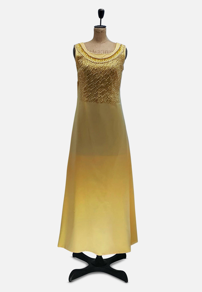 Vintage Clothing - Elegant Honey Dress 'VIP' - Painted Bird Vintage Boutique & The Aviary - Dresses