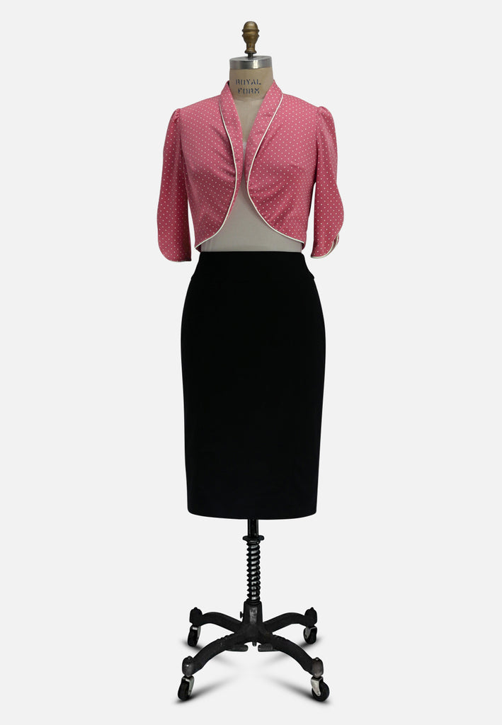 Vintage Clothing - Sweet Polkadots Bolero 'VIP' - Painted Bird Vintage Boutique & The Aviary - Coats & Jackets