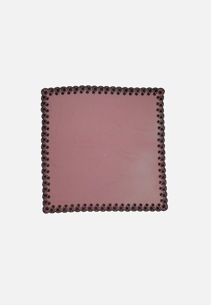 Vintage Clothing - Red Flocking Scarf 'VIP' - Painted Bird Vintage Boutique & The Aviary - Scarf