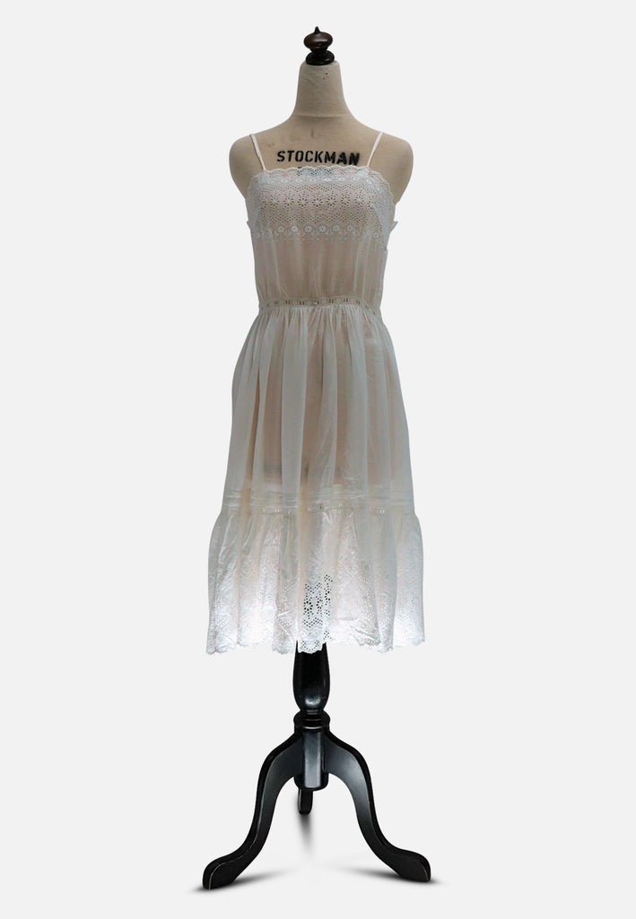 Vintage Clothing - Slip In Broderie Dress - Painted Bird Vintage Boutique & The Aviary - Dresses