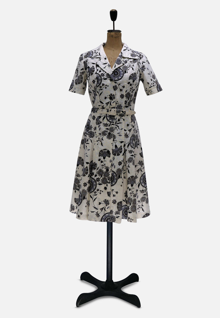 Vintage Clothing - Swirling Spring Dress - Painted Bird Vintage Boutique & The Aviary - Dresses