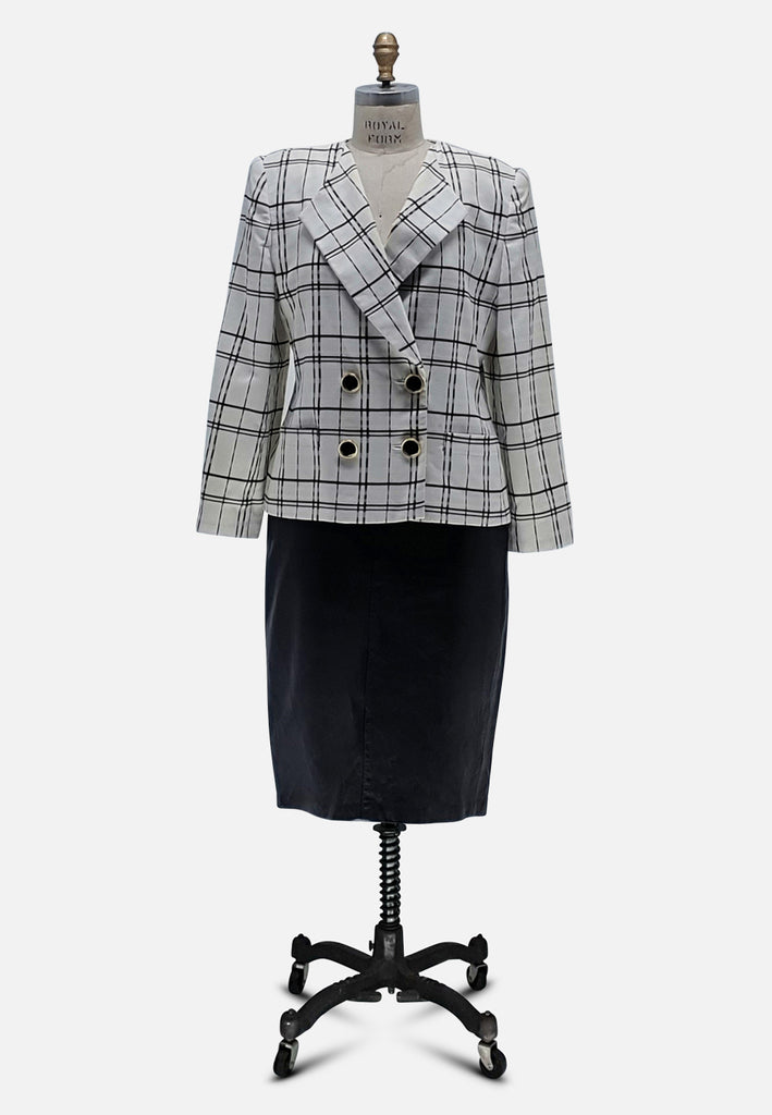 Vintage Clothing - Big Check Jacket - DESIGNER - Painted Bird Vintage Boutique & The Aviary - Coats & Jackets