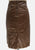 Vintage Clothing - Caramel Leather Skirt - Painted Bird Vintage Boutique & The Aviary - Skirt