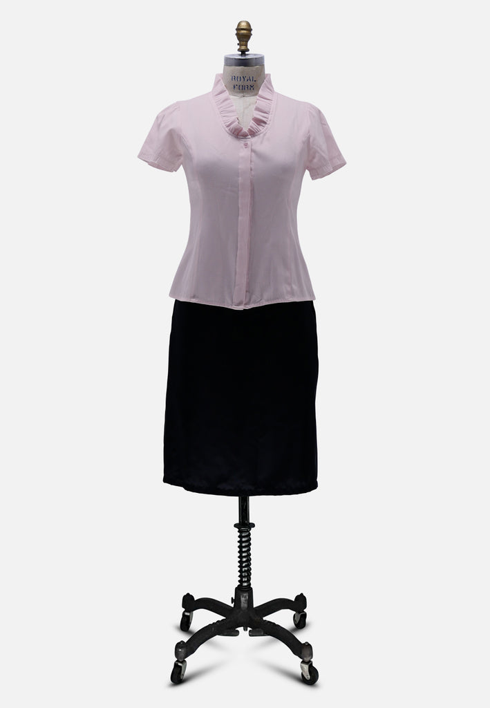 Vintage Clothing - Frill Neck Blouse 'VIP' - Painted Bird Vintage Boutique & The Aviary - Blouse