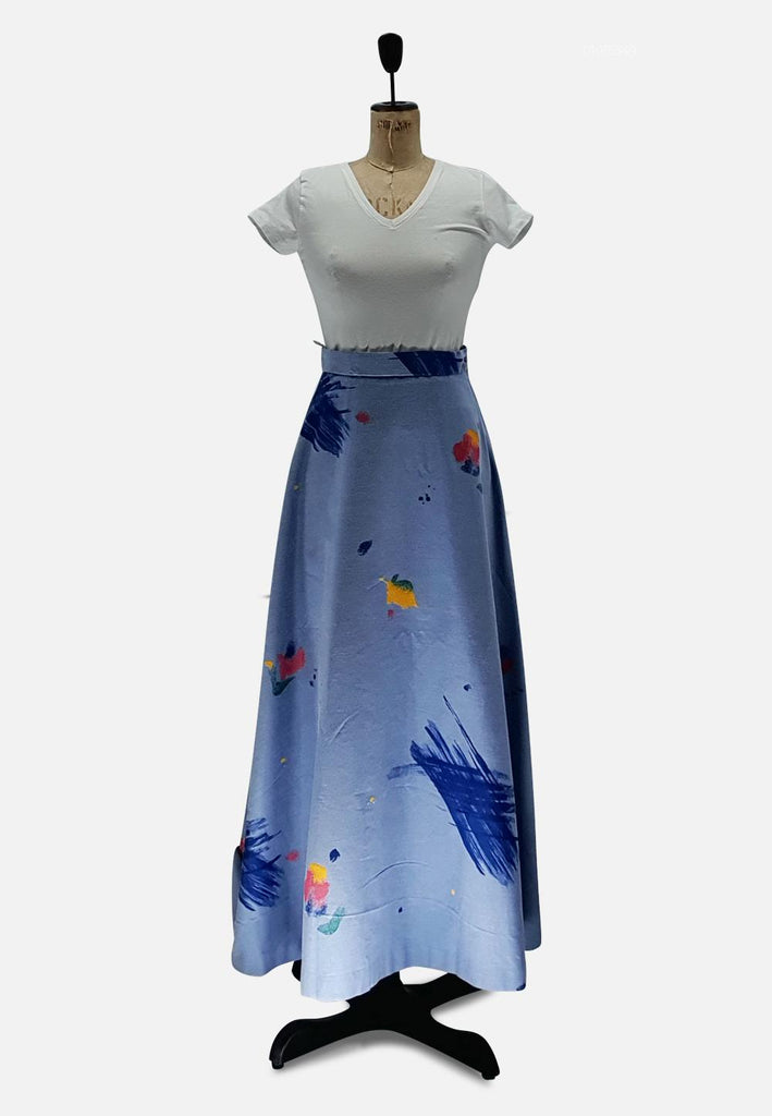 Vintage Clothing - Denim Full Maxi Skirt - Painted Bird Vintage Boutique & The Aviary - Skirts