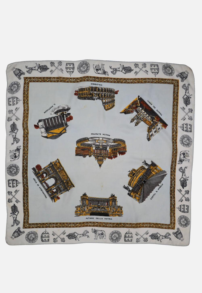 Vintage Clothing - Viva Italia Scarf - Painted Bird Vintage Boutique & The Aviary - Scarf