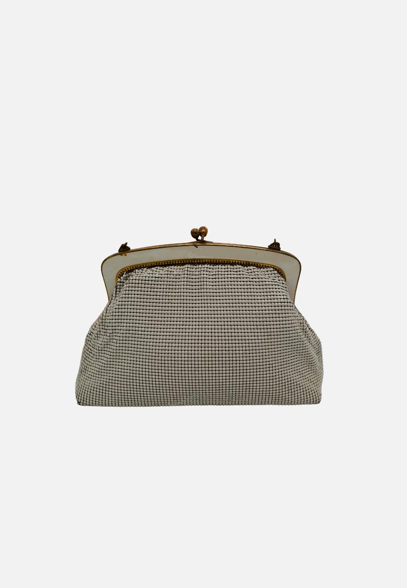 Oroton Cream Mesh Bag Painted Bird Vintage Boutique The Aviary