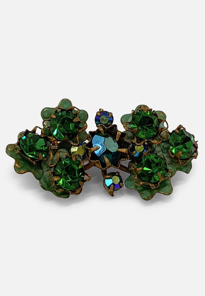 Vintage Clothing - Green Brooch - Painted Bird Vintage Boutique & The Aviary