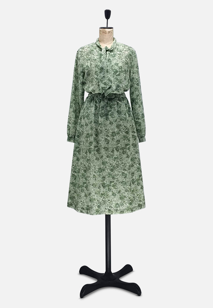 Vintage Clothing - Floral Pattern Blouse and Skirt Ensemble - Painted Bird Vintage Boutique & The Aviary