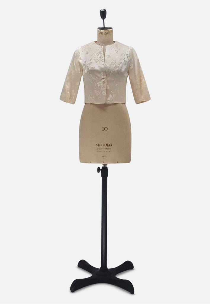 Vintage Clothing - Italian Satin Bolero - Painted Bird Vintage Boutique & The Aviary