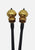 Vintage Clothing - Gold and Black Hairsticks (pair) - Painted Bird Vintage Boutique & The Aviary