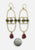 Vintage Clothing - Red and Green Raw Gemstone Earrings - Painted Bird Vintage Boutique & The Aviary