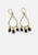 Vintage Clothing - Black Onyx Tri Earrings - Painted Bird Vintage Boutique & The Aviary