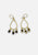 Vintage Clothing - Black Onyx Tri Earrings - Painted Bird Vintage Boutique & The Aviary