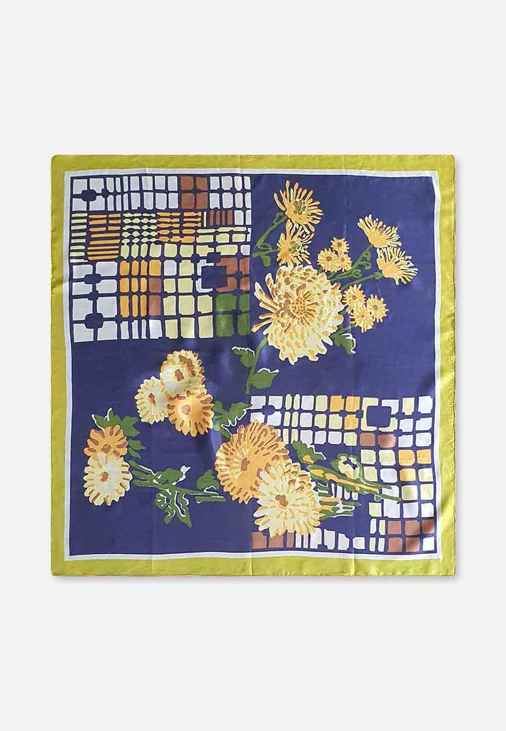 Vintage Clothing - New in Navy Scarf - Painted Bird Vintage Boutique & The Aviary - Scarves