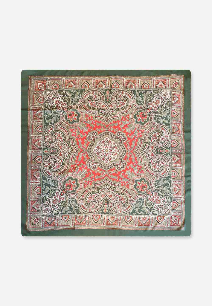 Vintage Clothing - Is it Red or is it Green Scarf - Painted Bird Vintage Boutique & The Aviary - Scarves