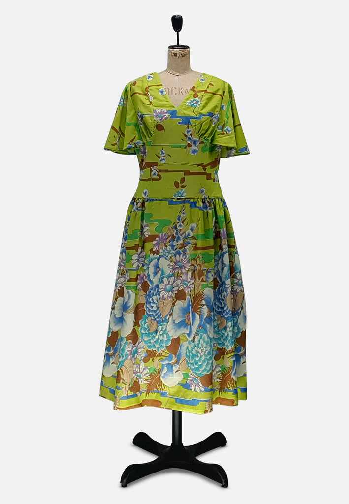 Vintage Clothing - Lovely in Lime Dress - Painted Bird Vintage Boutique & The Aviary - Dresses