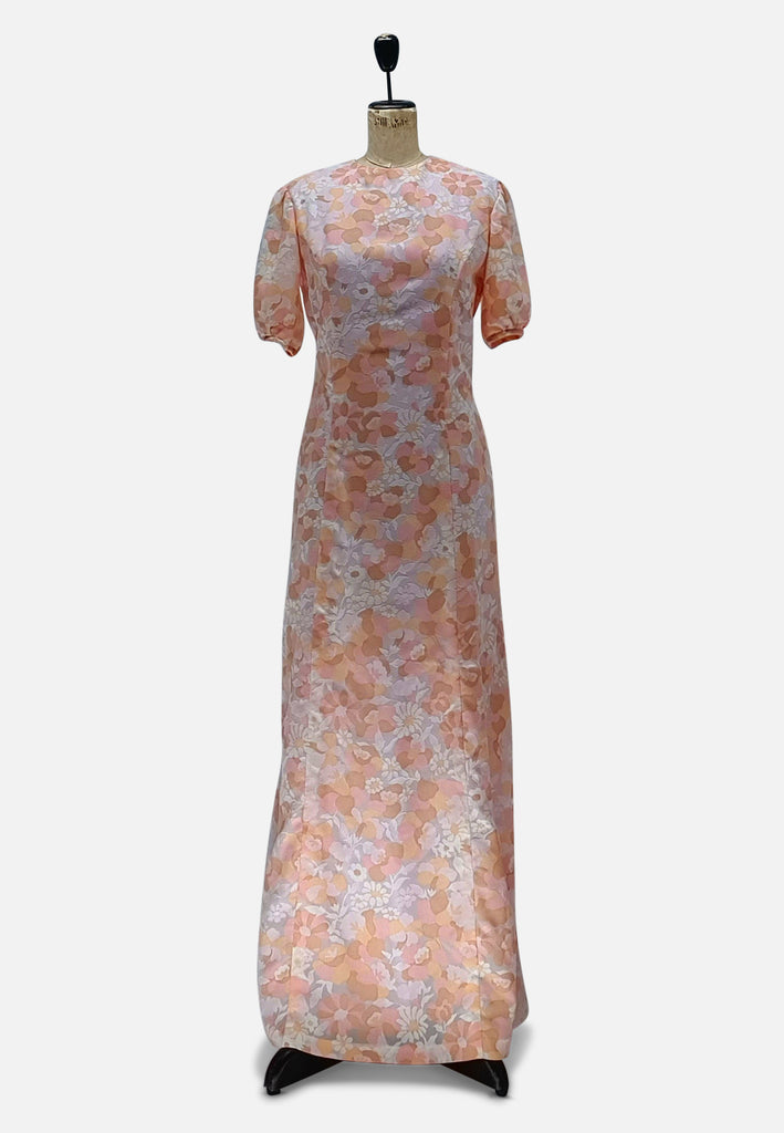 Vintage Clothing - Peach Flip Maxi Dress - Painted Bird Vintage Boutique & The Aviary - Dresses