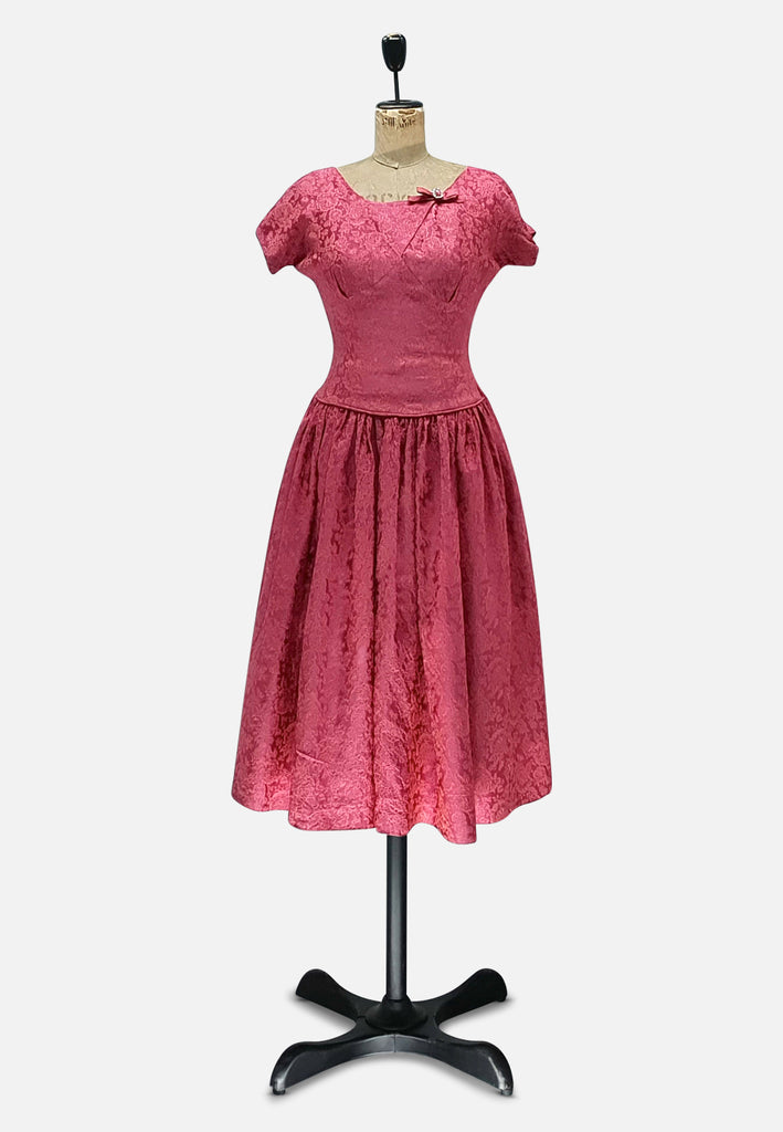 Vintage Clothing - Pretty Perfect Damask Dream Dress - Painted Bird Vintage Boutique & The Aviary - Dresses