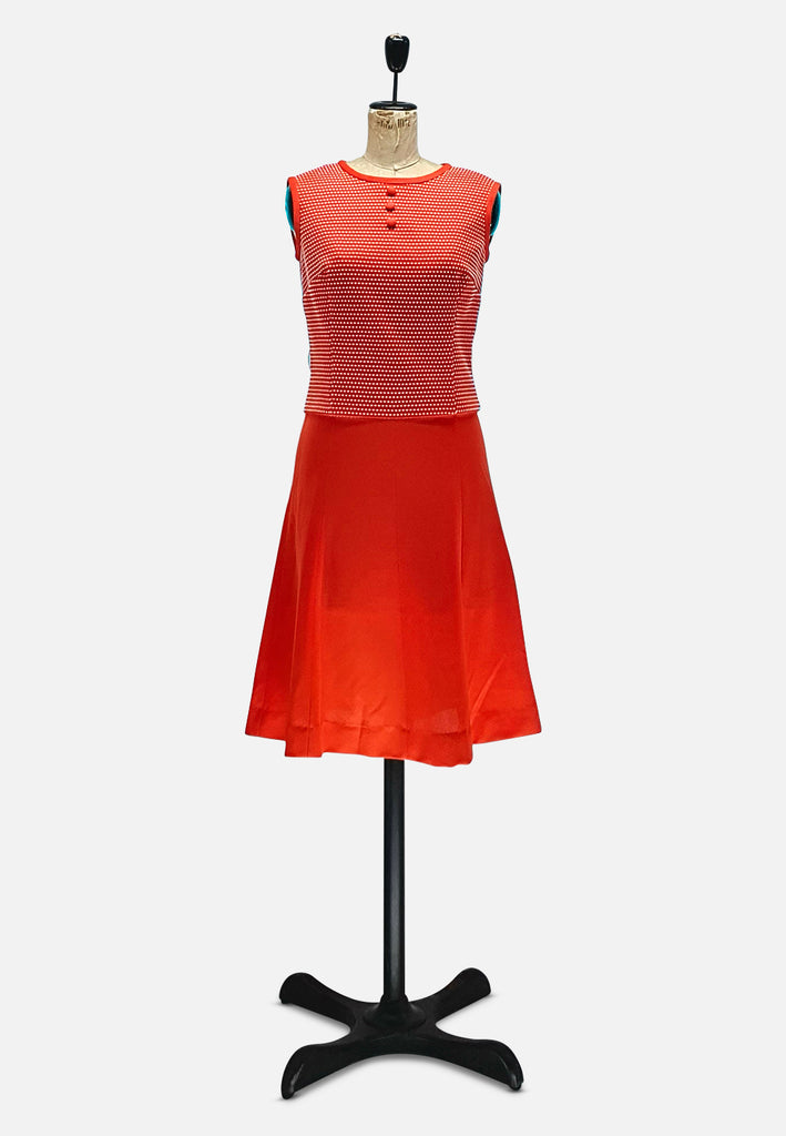 Vintage Clothing - Polka Dot Skater Dress - Painted Bird Vintage Boutique & The Aviary - Dresses