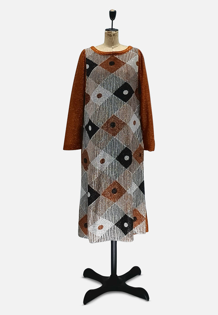 Vintage Clothing - Geometric Statement Dress - Painted Bird Vintage Boutique & The Aviary - Dresses