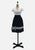 Vintage Clothing - Black and White Bow Skirt - Painted Bird Vintage Boutique & The Aviary - Skirts