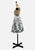 Vintage Clothing - White and Black Floral Skirt - Painted Bird Vintage Boutique & The Aviary - Skirts