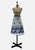 Vintage Clothing - Blue and White Floral Skirt - Painted Bird Vintage Boutique & The Aviary - Skirts