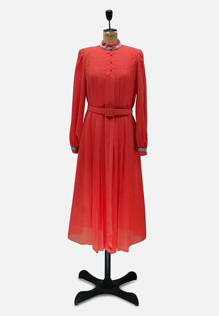 Vintage Clothing - Coral Fury Dress - Painted Bird Vintage Boutique & The Aviary - Dresses